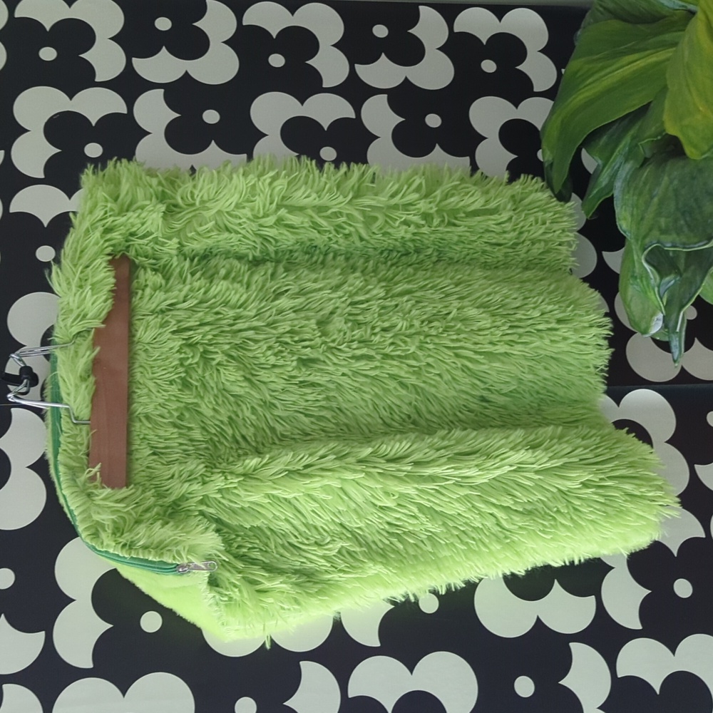 Fluffy Lime Green Shaggy Pillowcase